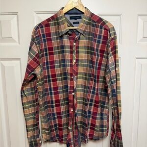 Tommy Hilfiger Men's Multicolor Plaid Shirt Vintage Fit Large